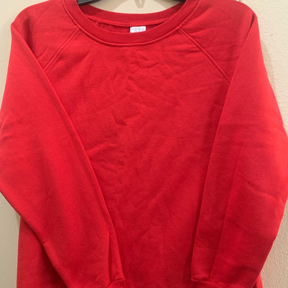 Red crew neck